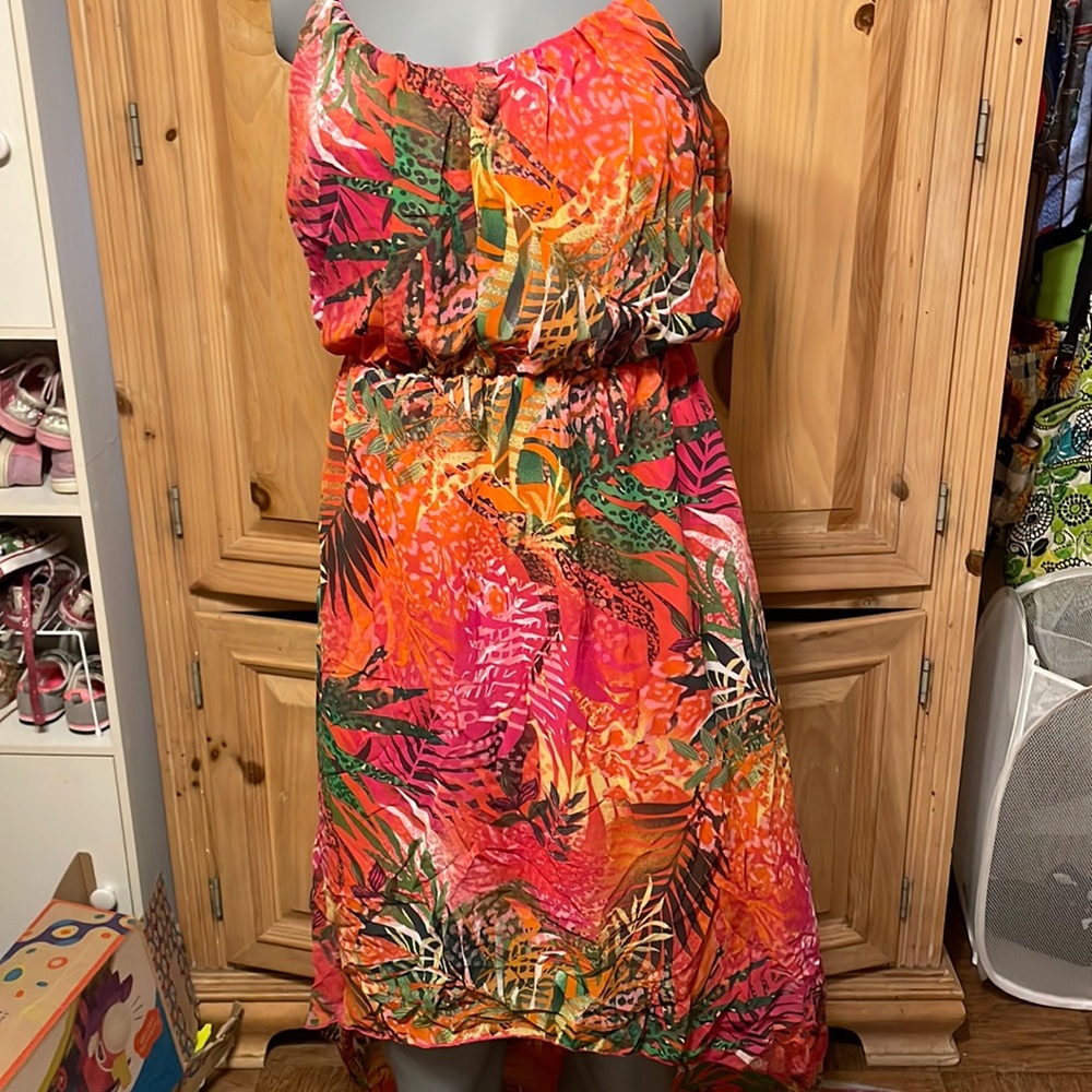 Hi/low halter dress